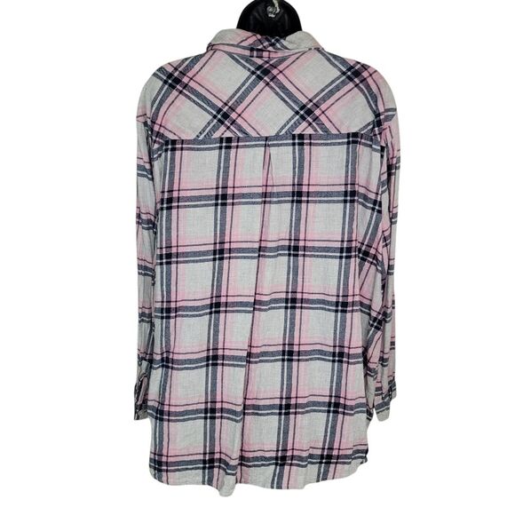 Catherines plaid button-up shirt blouse top size 4x - Picture 2 of 5